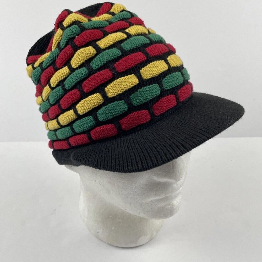 Satori Movement Knit Billed Beanie Adult OS Raga Striped Organic Cotton